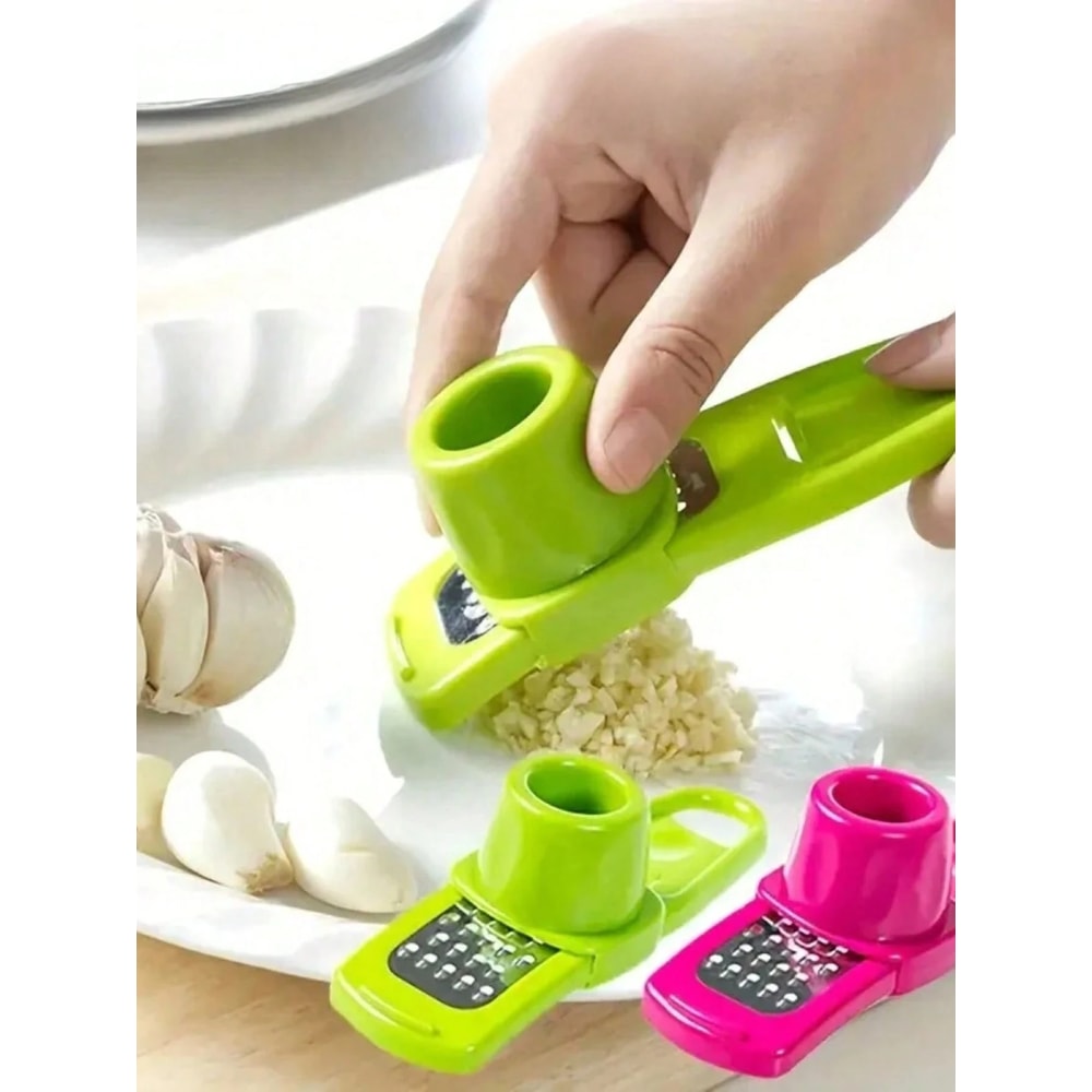 Creative Mini Garlic Grinder Kitchen Garlic Mash Manual Garlic Press Green Kitchen Tool 2