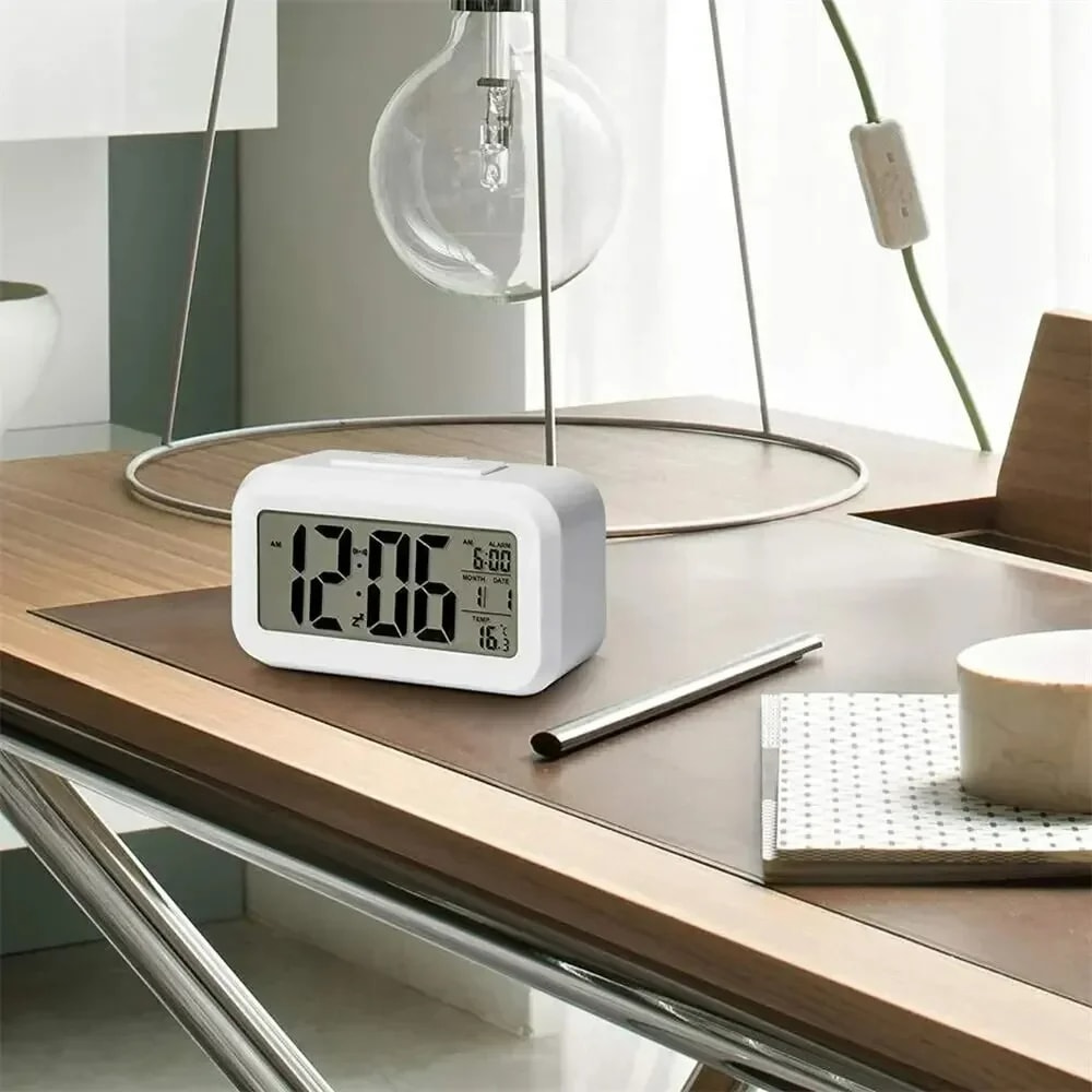 Multifunction LED Digital Alarm Clock With Backlight Time Calendar Snooze And Desktop Table Clock 2