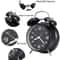Metal Frame Twin Bell Alarm Clock With 3D Dial Backlight Battery Operated Desk Table Clock For Home 5