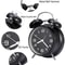 Metal Frame Twin Bell Alarm Clock With 3D Dial Backlight Battery Operated Desk Table Clock For Home 5