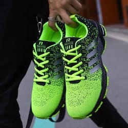 men's mesh sneakers for running, breathable and lightweight jogging trainers, comfortable outdoor gym shoes