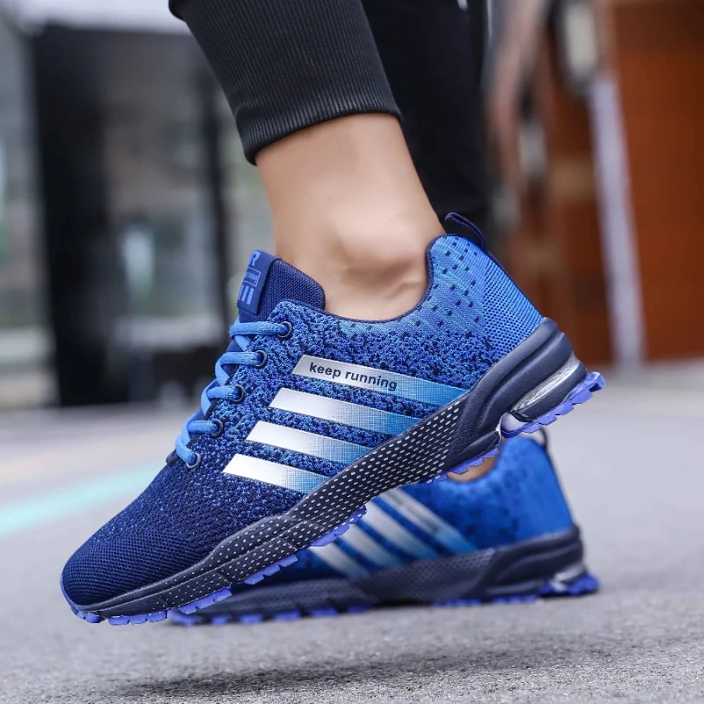 Mens Mesh Sneakers For Running Breathable And Lightweight Jogging Trainers Comfortable Outdoor Gym 5