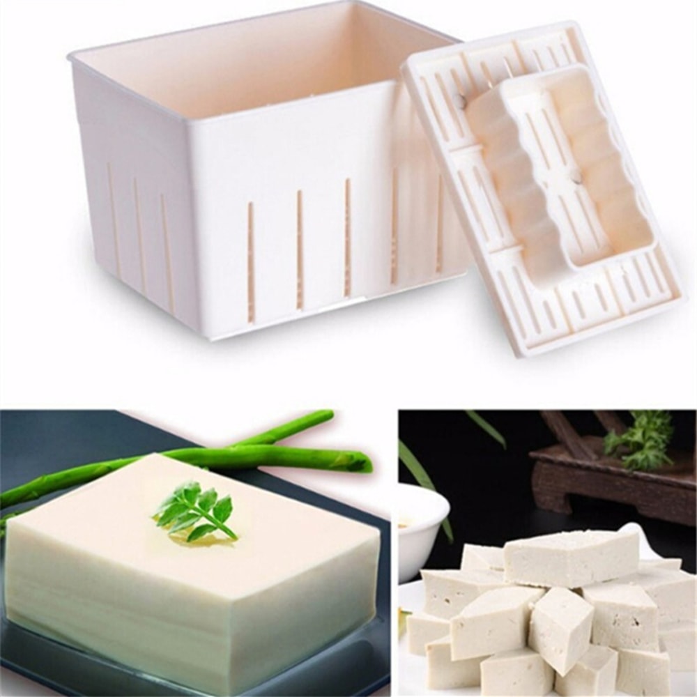 Homemade Mold Plastic Tofu Press Mould Soybean Curd Maker With Cheese Cloth Kitchen Tool 1