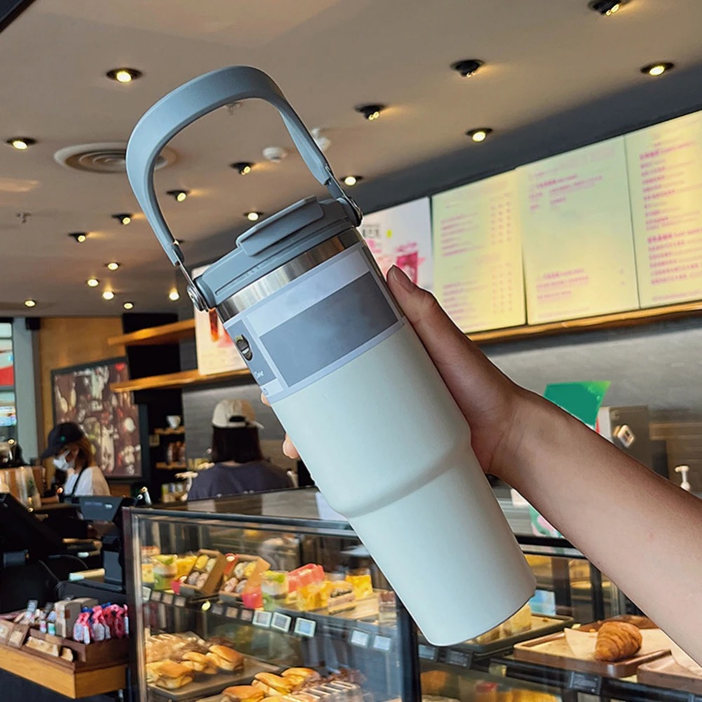 Leak Proof Handle Straw Lid For Stanley Tumbler Plastic Cup Cover Portable Car Cup Lid 2