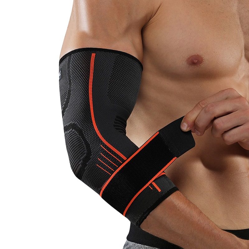 Elastic Compression Sleeve Elbow Brace For Gym Golfers Elbow Pain Relief And Stability 1