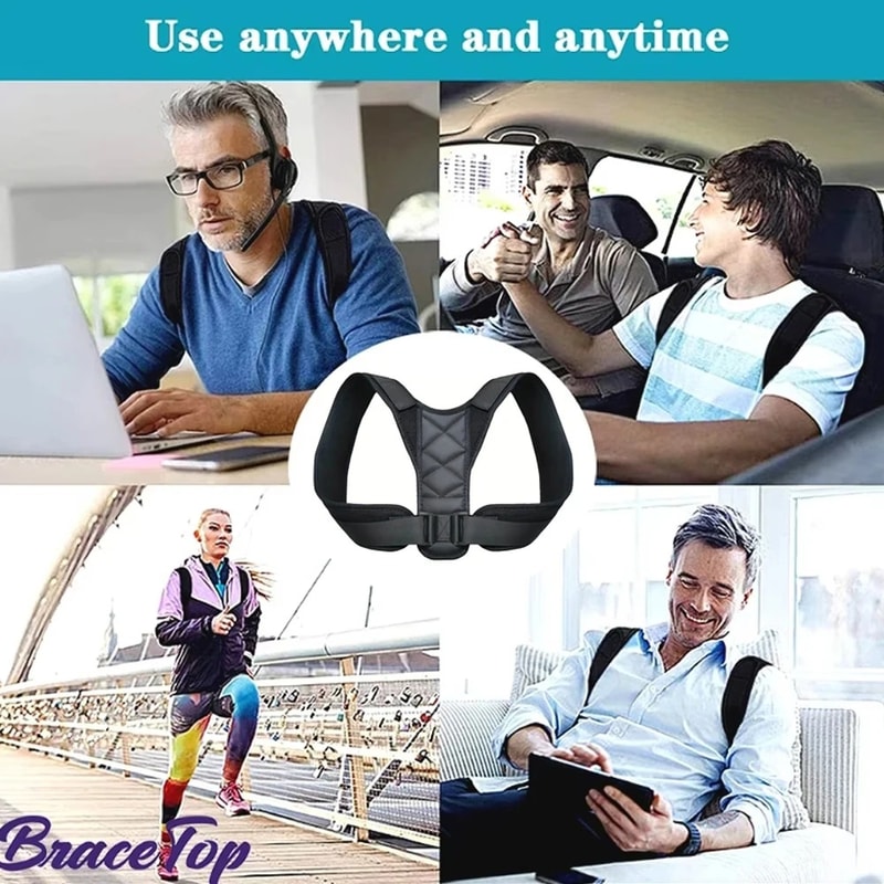 Shoulder Straight Back Posture Correction Belt, Hunchback Corrector for Men and Women, Sitting Posture Support