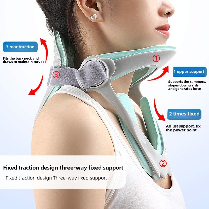 Cervical Collar Adjustable Traction Device Posture Corrector Neck Braces Spine Protector Pain Relie 1