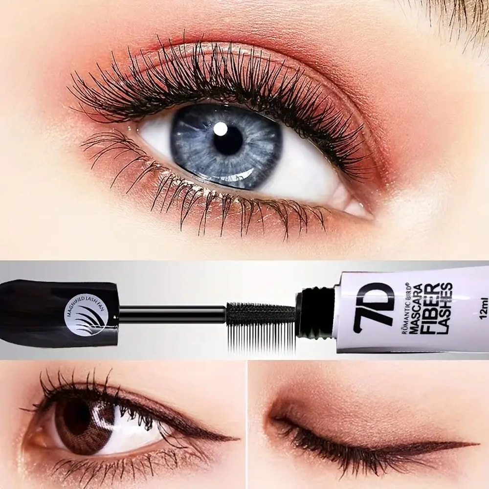 Waterproof 7D Fiber Mascara Set Curling Mascara Sweatproof Antismudge Durable Slimming Base For All 0