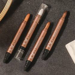 waterproof double head eyeshadow sticks long lasting high pigmented shimmer glitter brown crayon makeup pencil