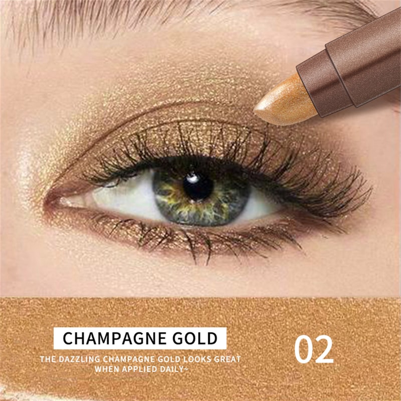 Waterproof Double Head Eyeshadow Sticks Long Lasting High Pigmented Shimmer Glitter Brown Crayon Ma 7