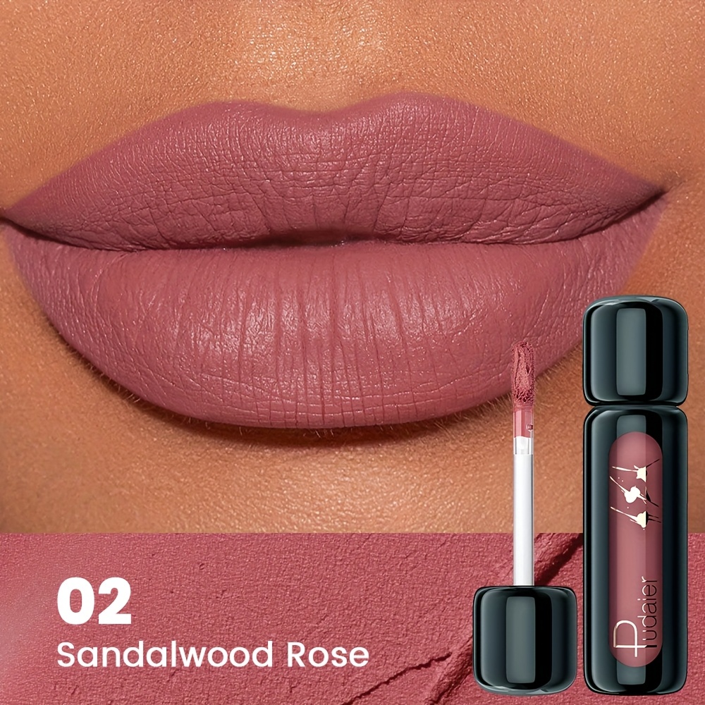 NonStick Matte Velvet Lip Gloss Highly Saturated Liquid Lip Mud Long Lasting Suitable For All Skin 7