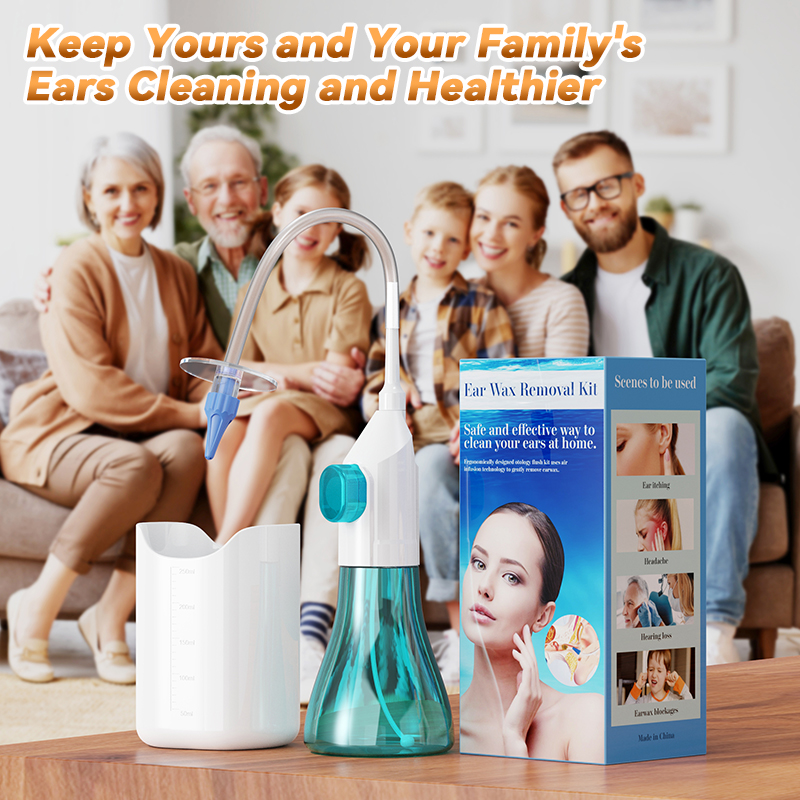 Ear Wax Removal Flushing System Safe Ear Water Cleaner Manual Ear Irrigation Tool Kit 3