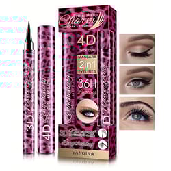 waterproof liquid eyeliner pencil 4d mascara set cosmetics curling thick eyebrow pencil eye liner makeup