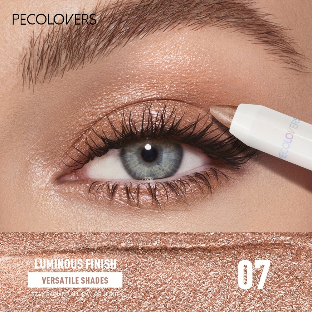 Long Lasting Waterproof Eyeshadow Sticks High Pigmented Shimmer Glitter Matte Neutral Brown Crayon 5