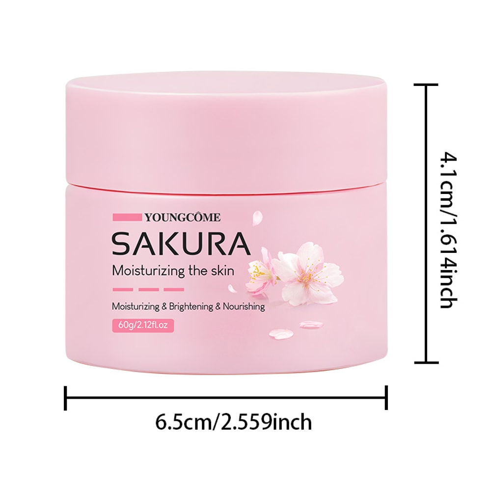 Cherry Blossom Essence Cream Nourishing Face Moisturizer Anti Aging Collagen Repair for Dry Skin