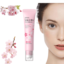 hyaluronic acid sakura eye serum roller for dark circles moisturizing cream skin care treatment