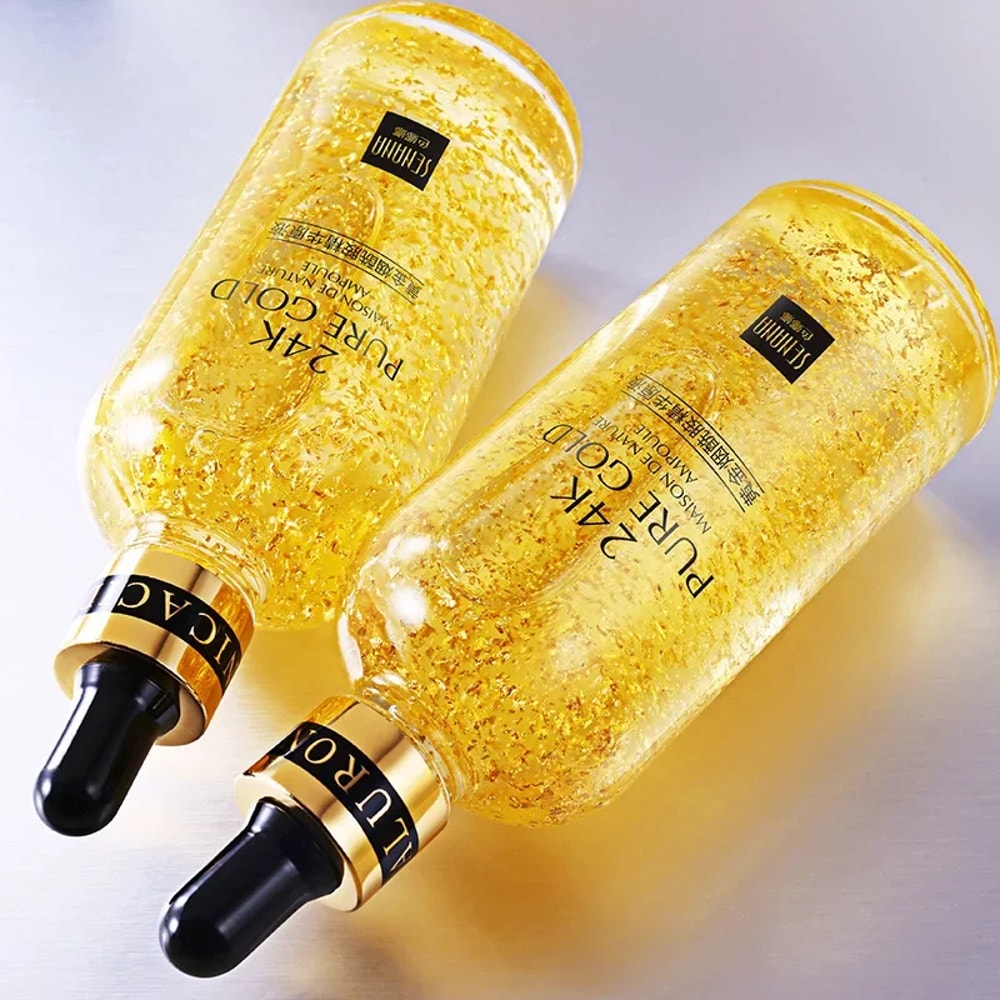 Gold Skin Care Essence With Hyaluronic Acid And Nicotinamide For Firming Moisturizing And Pore Refi 2