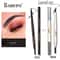 Waterproof ThinHead DoubleEnded Eyebrow Pencil LongLasting AutoRotate Brush Tip Natural Contour 6