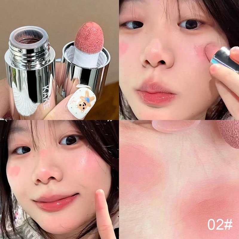 Velvet Liquid Blush Blusher Matte Sponge Head Natural Lasting Contour Blush Tint Brighten Facial Ma 6