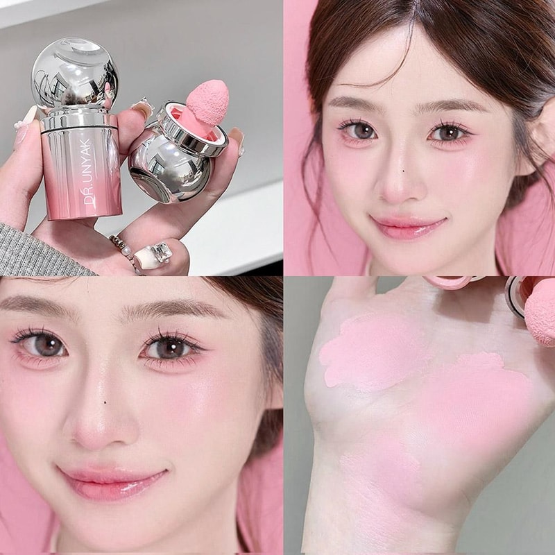 Velvet Liquid Blush Blusher Matte Sponge Head Natural Lasting Contour Blush Tint Brighten Facial Ma 4