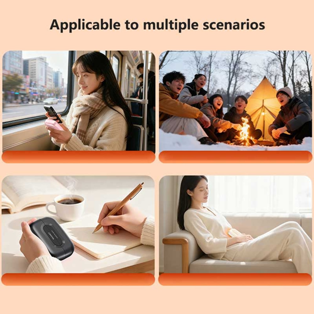 Mini Portable USB Rechargeable Magnetic Hand Warmer Digital Display Fast Charging Pocket Heater 2