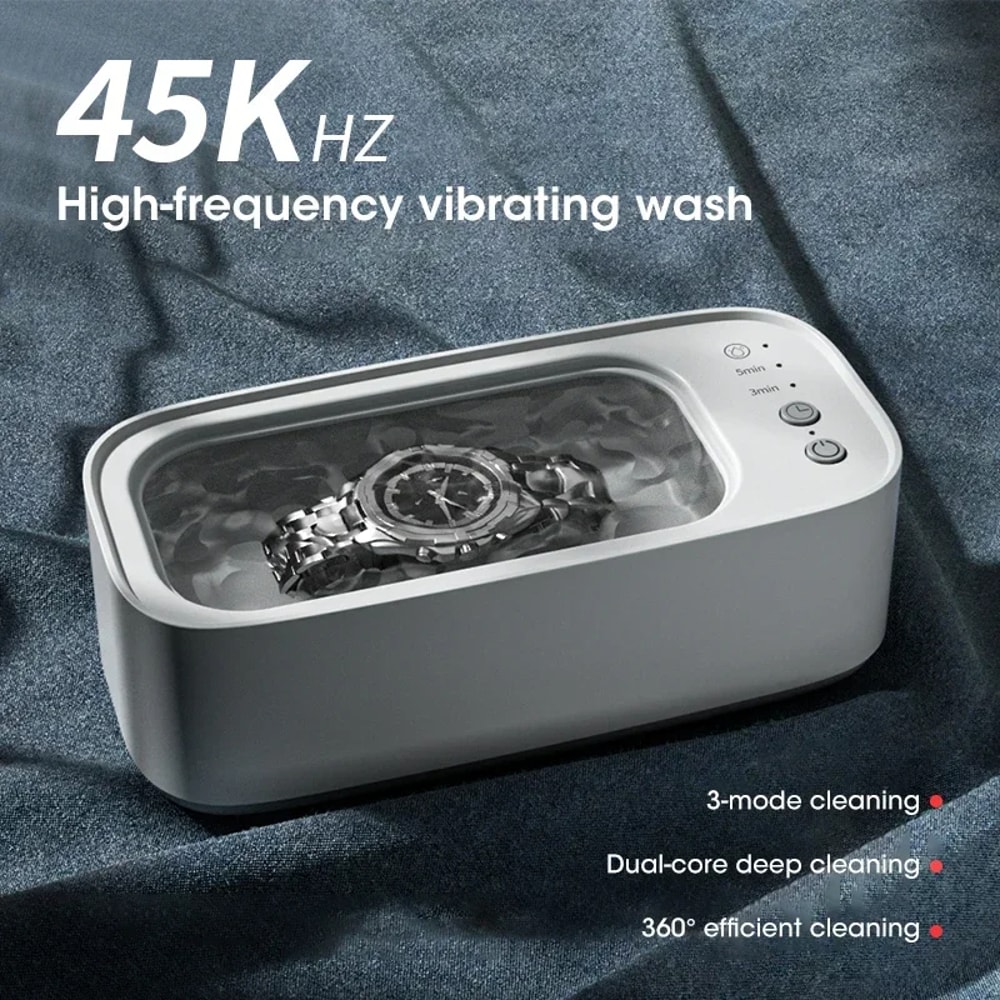 Mini Ultrasonic Cleaning Machine Adjustable Highfrequency Vibration For Glasses Jewelry Pacifier Ti 3