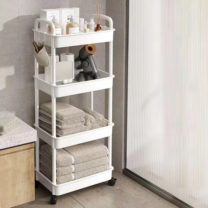 Multi-Functional Kitchen Storage Cart, Household Cart Floor Storage With Wheels, Movable Storage Rack, Multi-Scene
