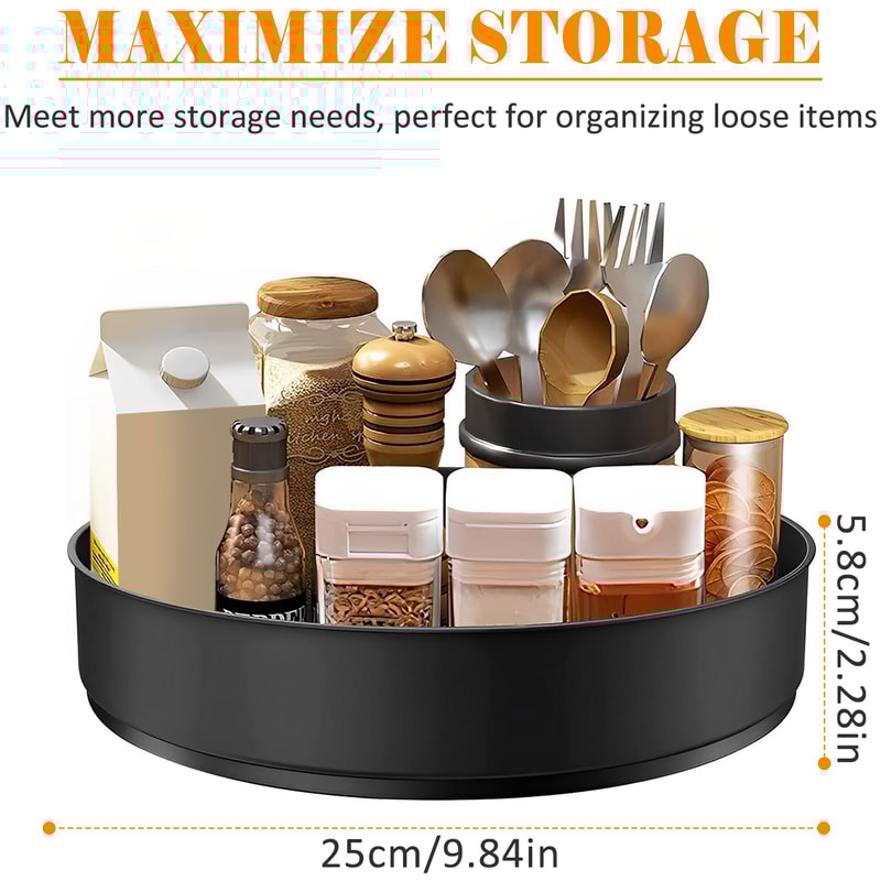 Multifunction Stainless Steel Layer Turntable Organizer Rotating Spice Rack Kitchen Accessories Dec 2