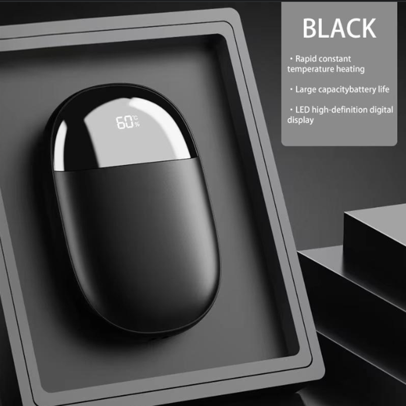 Double Sided Heating Portable Hand Warmer Large Capacity Adjustable Temperature Digital Display Win 6
