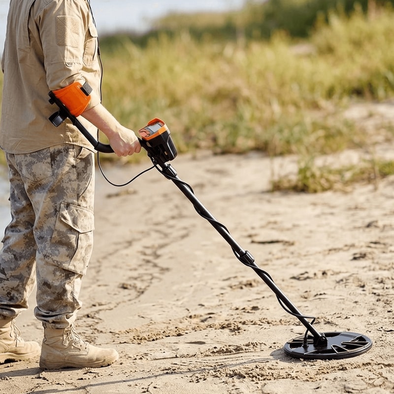 Professional LCD Metal Detector For Adults Waterproof IP68 Gold Detector With Detection Modes 0