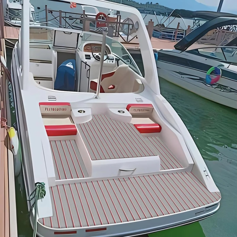 Customizable EVA Foam Boat Decking Sheet Mat AntiSkid Faux Teak Yacht Marine Flooring Pad SelfAdhes 2