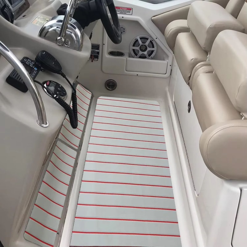 Customizable EVA Foam Boat Decking Sheet Mat AntiSkid Faux Teak Yacht Marine Flooring Pad SelfAdhes 3