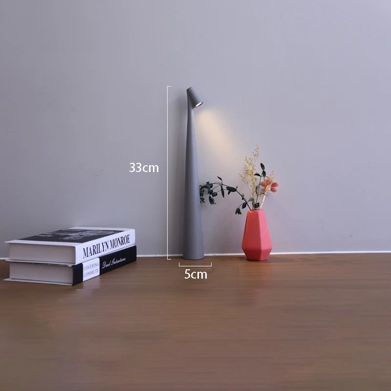 LED Rechargeable Desk Lamp Creative Living Room Study Lamp Top Touch Dimming Atmosphere Desktop Deco