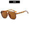 Vintage Square Sunglasses for Women Men Thick Frame Double Bridges Eyewear Female Chic Polygon Sun G