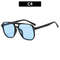 Vintage Square Sunglasses for Women Men Thick Frame Double Bridges Eyewear Female Chic Polygon Sun G