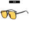 Vintage Square Sunglasses for Women Men Thick Frame Double Bridges Eyewear Female Chic Polygon Sun G