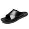 Men Genuine Leather Slippers NonSlip Beach Sandals for Casual Luxury Fashion