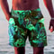 Holiday Hawaiian Mens Swim Trunks Leaf Flamingo Graphics Quick Drying Micro elastic Drawstring Sho