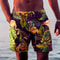 Holiday Hawaiian Mens Swim Trunks Leaf Flamingo Graphics Quick Drying Micro elastic Drawstring Sho