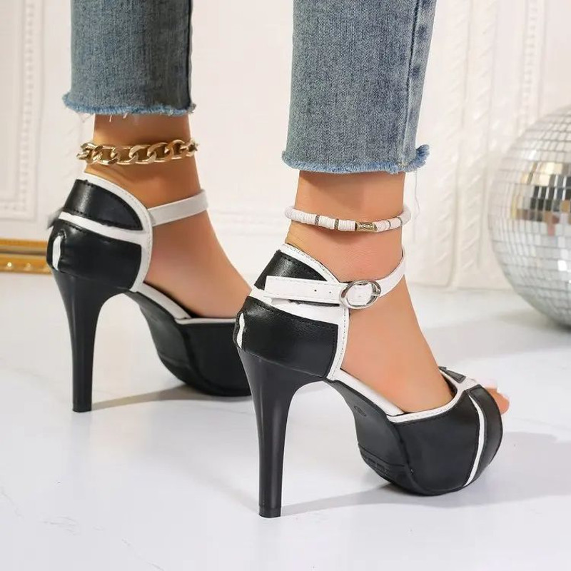 Sexy Platform Wedge Sandals High Heels Fish Mouth Shoes for Outdoor Dress Occasions 123