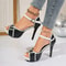 Sexy Platform Wedge Sandals High Heels Fish Mouth Shoes for Outdoor Dress Occasions 3