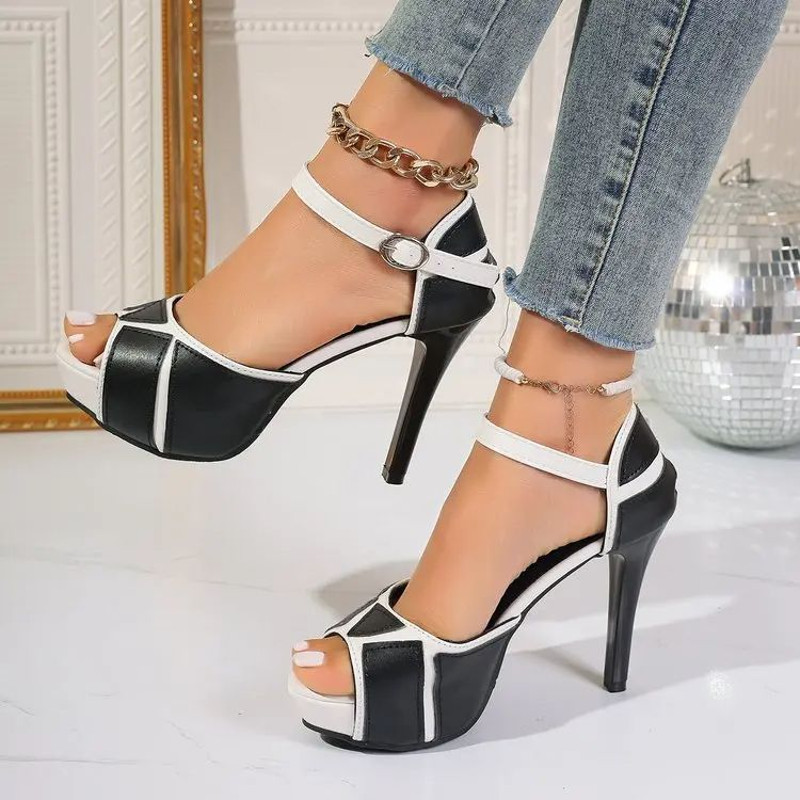 Sexy Platform Wedge Sandals High Heels Fish Mouth Shoes for Outdoor Dress Occasions 3