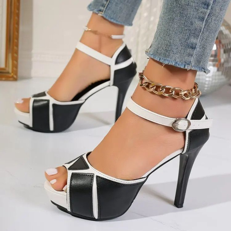 Sexy Platform Wedge Sandals High Heels Fish Mouth Shoes for Outdoor Dress Occasions 5