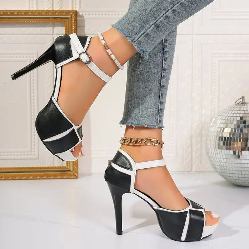 Sexy Platform Wedge Sandals High Heels Fish Mouth Shoes for Outdoor Dress Occasions 10