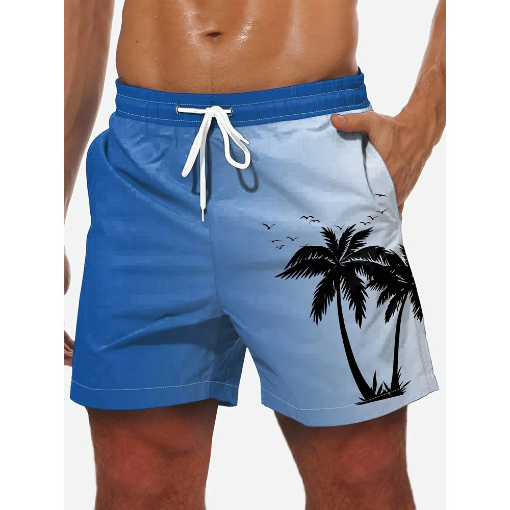 Stylish 3D Print Coconut Beach Shorts for Men  Perfect Summer Shorts for Casual  Tropical Outings