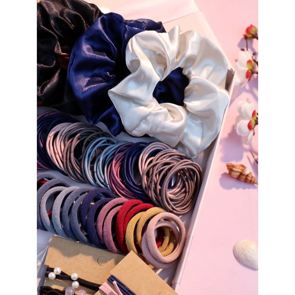 Hair Accessories for Women – Set of Seamless Ponytail Holders, Hair Scrunchies, Hairbands & Scrunchy Hair Ties
