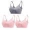 3 Piece Seamless Nursing Bras, High Quality Maternity & Breastfeeding Bra with Breathable Cotton & Push Up Support