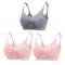 3 Piece Seamless Nursing Bras, High Quality Maternity & Breastfeeding Bra with Breathable Cotton & Push Up Support