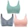 3 Piece Seamless Nursing Bras, High Quality Maternity & Breastfeeding Bra with Breathable Cotton & Push Up Support