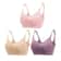 3 Piece Seamless Nursing Bras, High Quality Maternity & Breastfeeding Bra with Breathable Cotton & Push Up Support